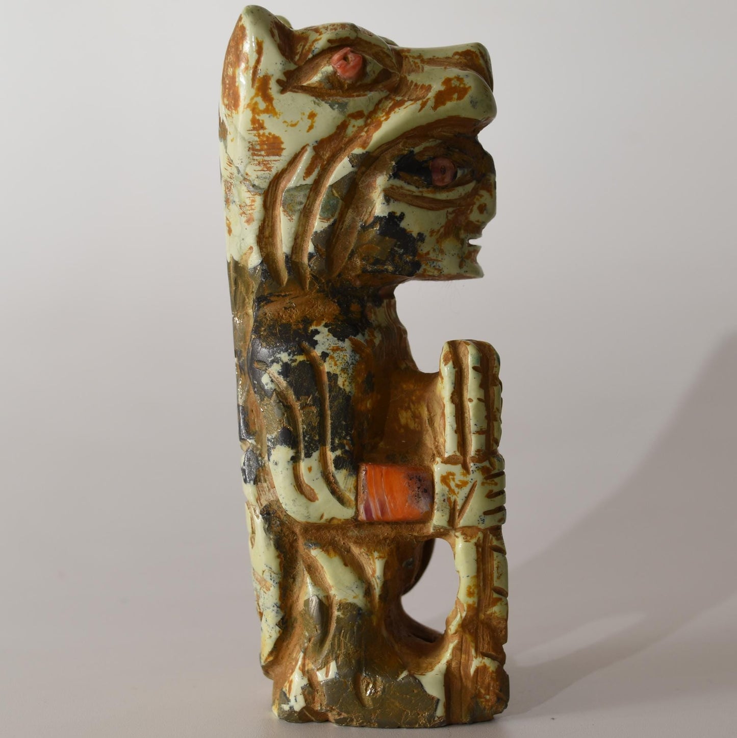 Stone carving San Pedro Huachuma Shaman Warrior hand crafted Sacred Valley Peru S52511 - Shaman Things