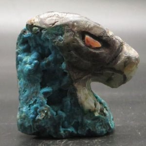 Stone Carving Turquoise Eagle Power Animal hand crafted Sacred Valley Peru - Shaman Things