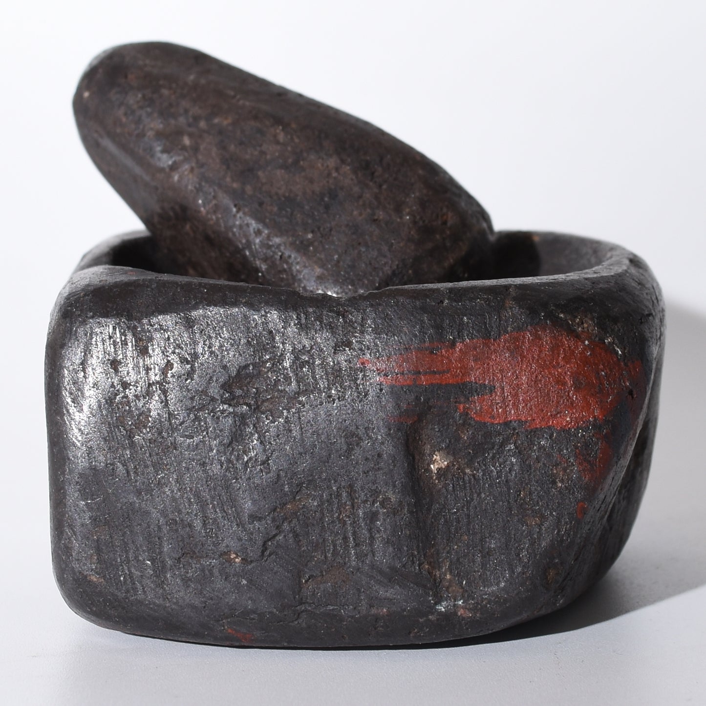 Vintage Hiwaya Stone Ceremonial Mortar and Pestle hand crafted Sacred Valley Peru S52515