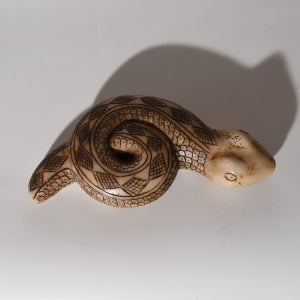 Alabaster Carving Snake Caliza stone hand carved Sacred Valley Peru S52518