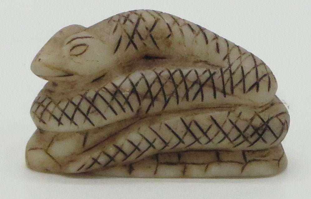 Carved Alabaster Snake hand crafted Sacred Valley Peru - Shaman Things