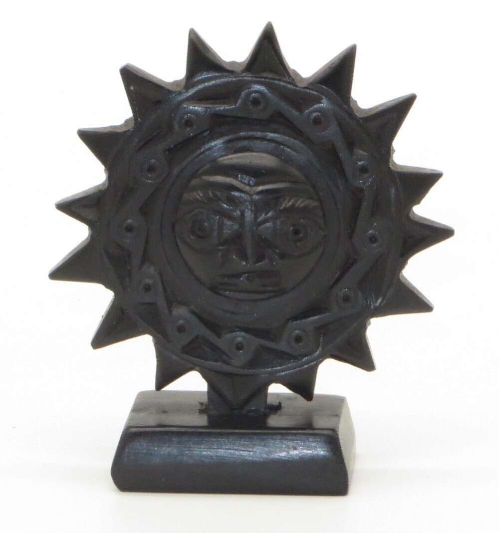 Carved Stone Sun hand crafted Sacred Valley Peru - Shaman Things