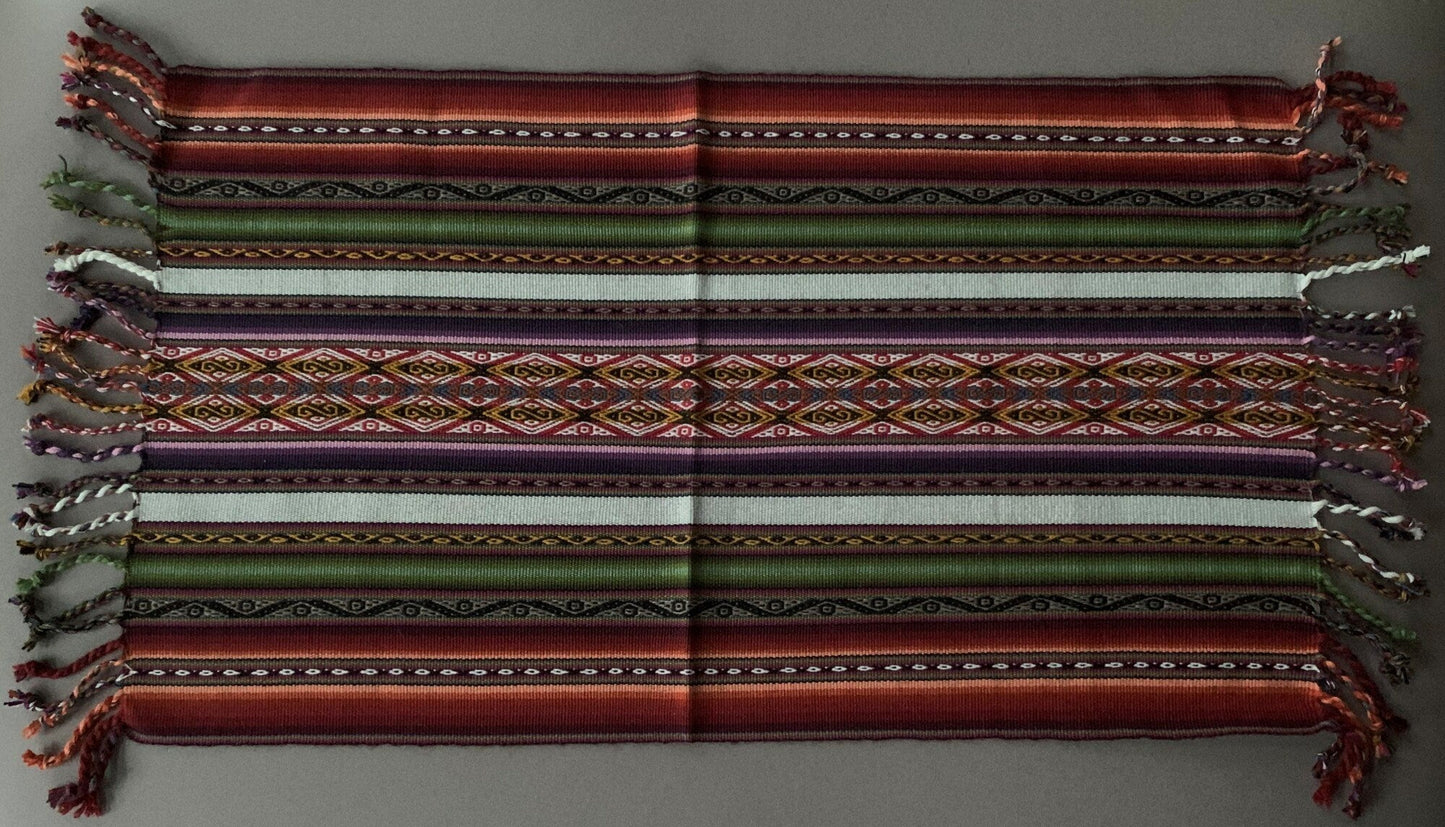 Chinchero Hand Woven Cloth Altar Mesa Cloth Sacred Valley Peru 15 x 32 PS2325 - Shaman Things
