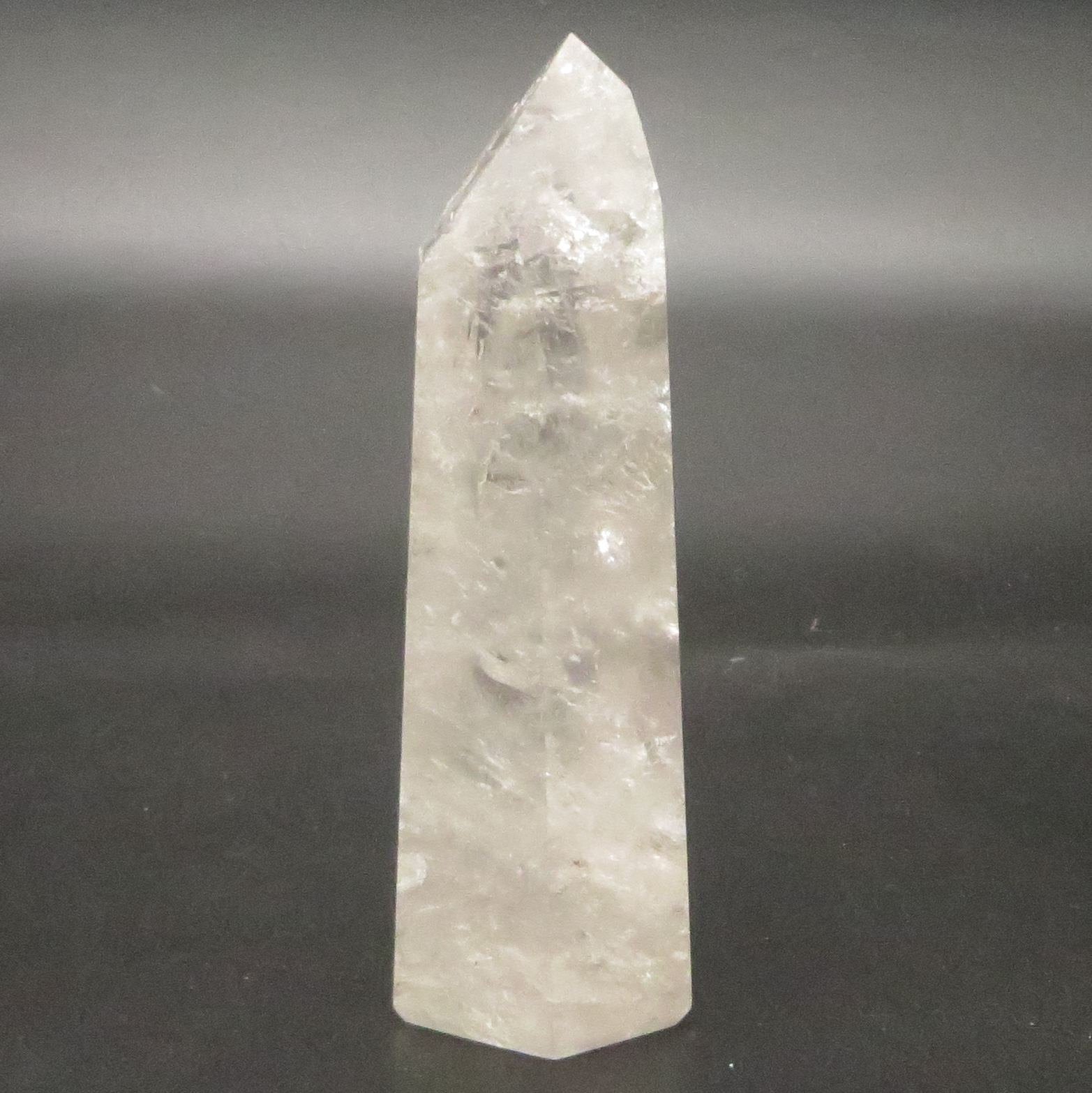 Clear Quartz Large Point Obelisk Tower 4 7/8" tall 359g LWOB101 - Shaman Things