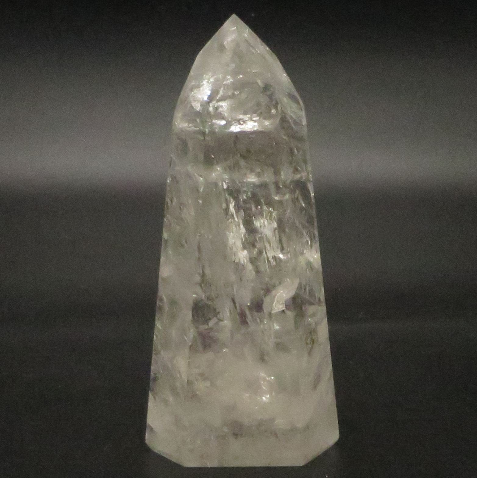 Clear Quartz Large Point Obelisk Tower 4 7/8" tall 359g LWOB101 - Shaman Things