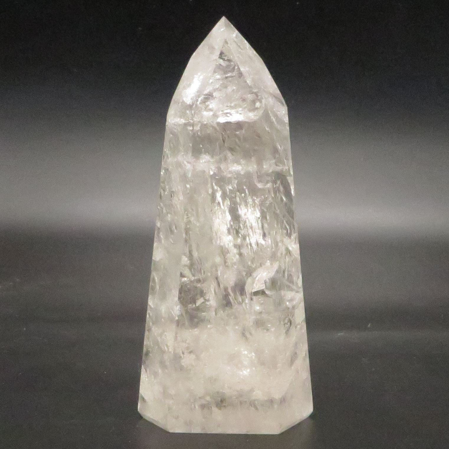 Clear Quartz Large Point Obelisk Tower 4 7/8" tall 359g LWOB101 - Shaman Things