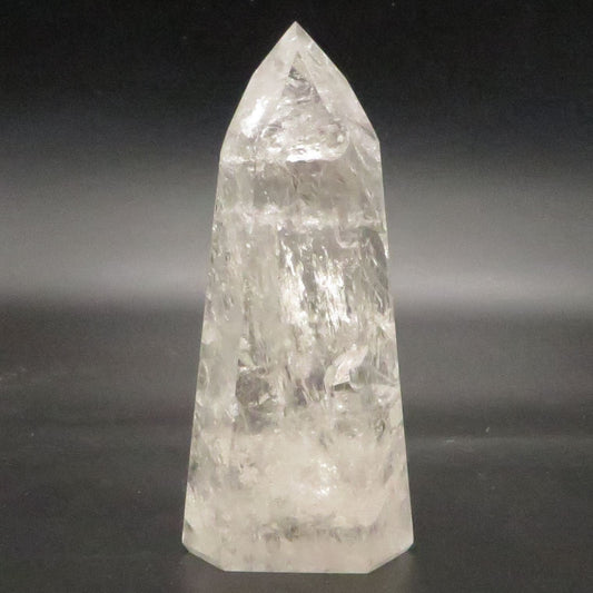 Clear Quartz Large Point Obelisk Tower 4 7/8" tall 359g LWOB101 - Shaman Things