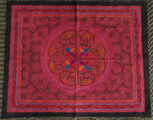 Shipibo Hand Embroidered Tapestry Altar Cloth Ayahuasca 27 x 22