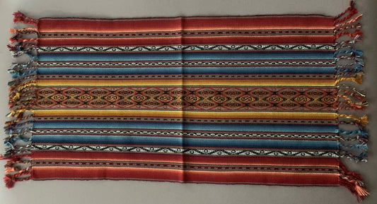 Chinchero Hand Woven Cloth Altar Mesa Cloth Sacred Valley Peru 14 1/2 x 31 PS2316