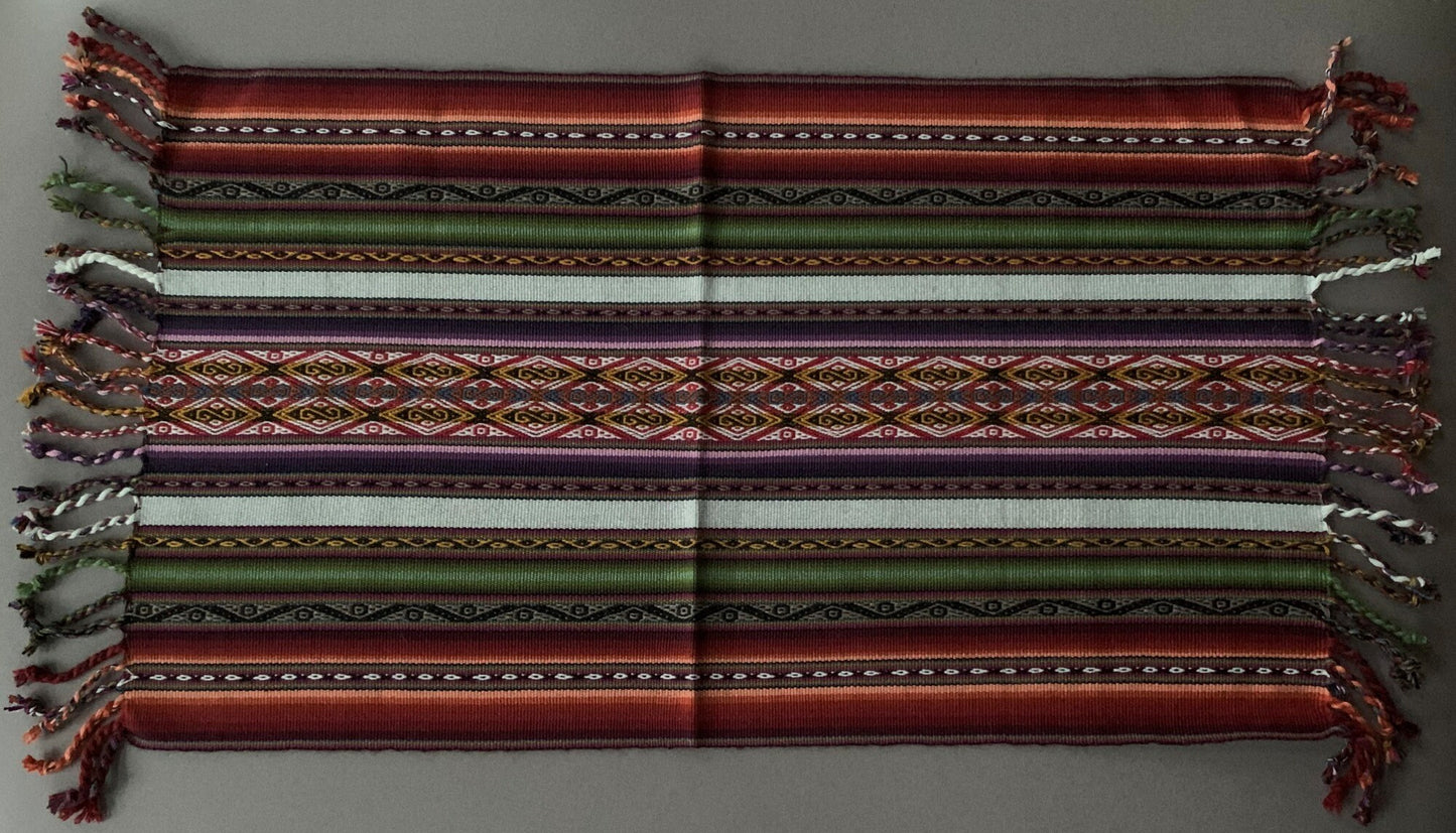 Chinchero Hand Woven Cloth Altar Mesa Cloth Sacred Valley Peru 15 x 32 PS2325