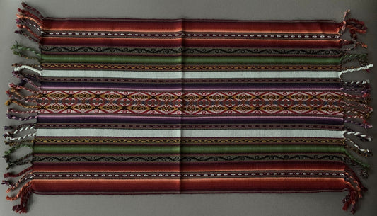 Chinchero Hand Woven Cloth Altar Mesa Cloth Sacred Valley Peru 15 x 32 PS2325
