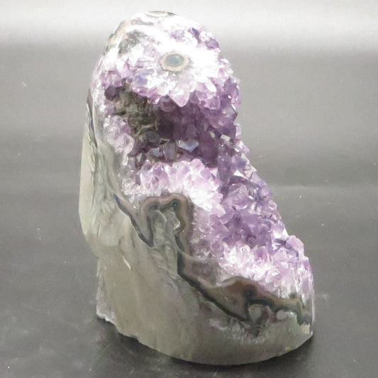 Amethyst Crystal Geode 4" tall 3" wide 22 ounces LWAG106
