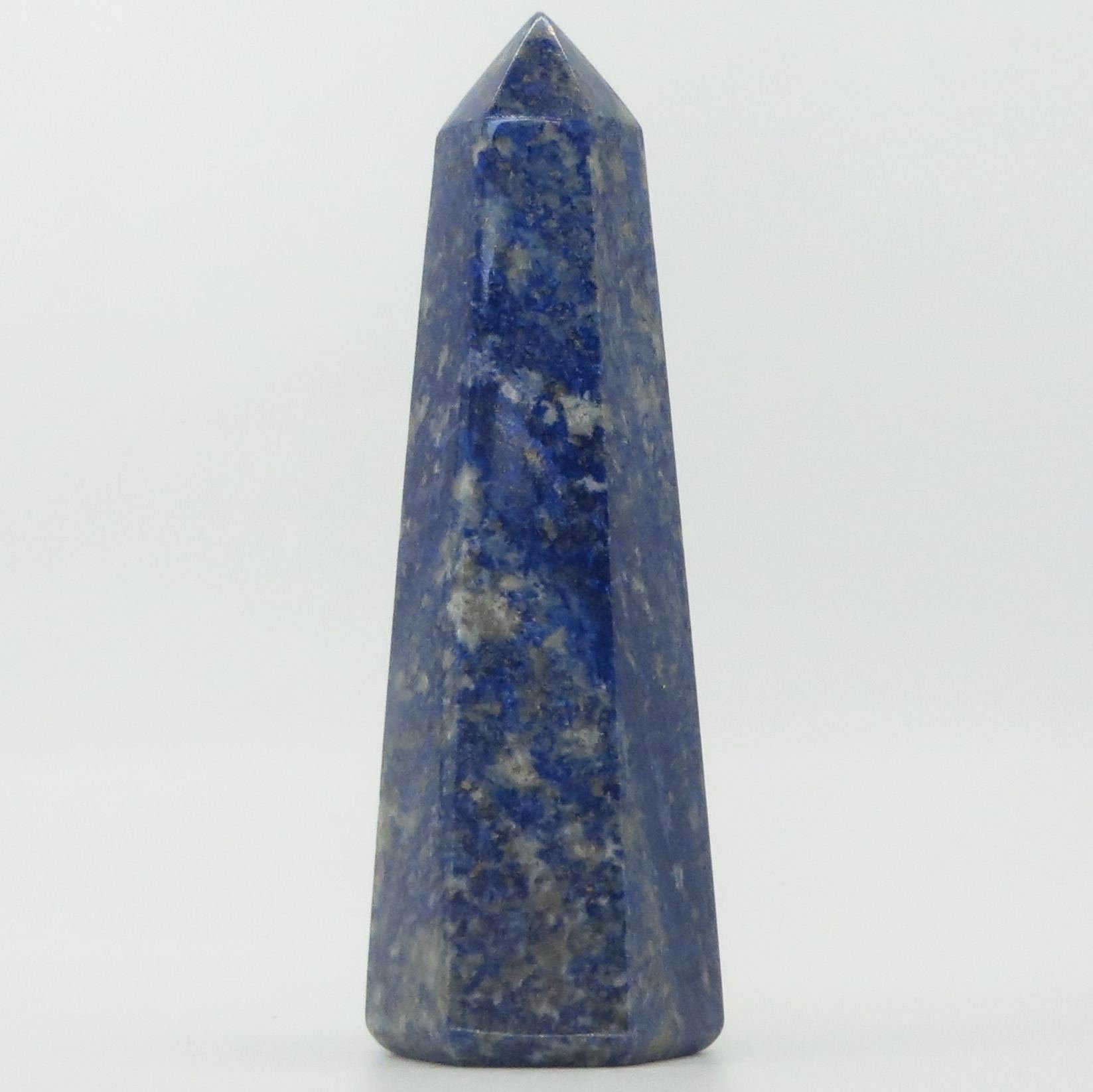 Lapis Lazuli Large Point Obelisk Tower 5 1/4" tall 359g LWOB107 - Shaman Things
