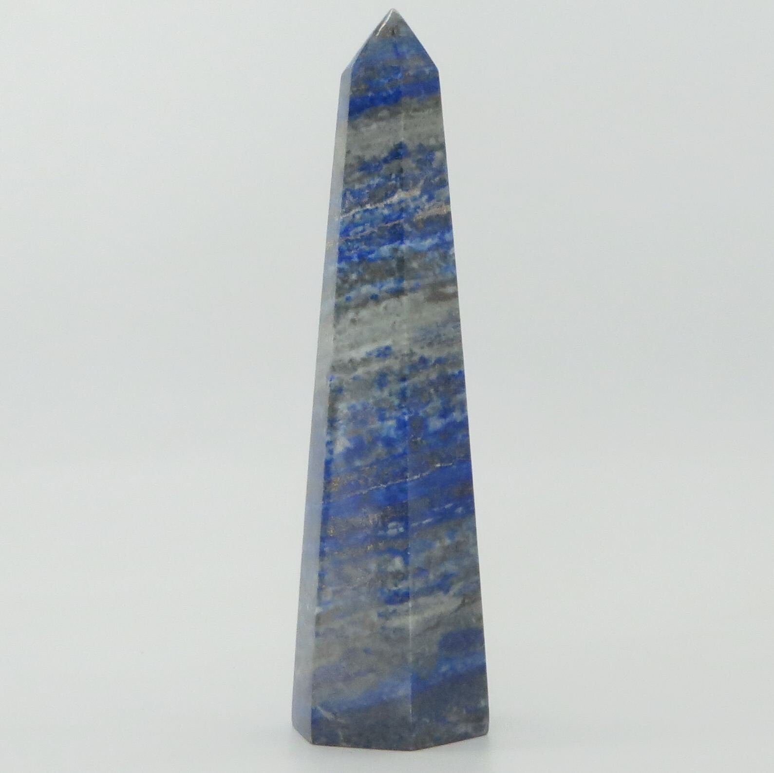 Lapis Lazuli Large Point Obelisk Tower 5 7/8" tall 317g LWOB105 - Shaman Things