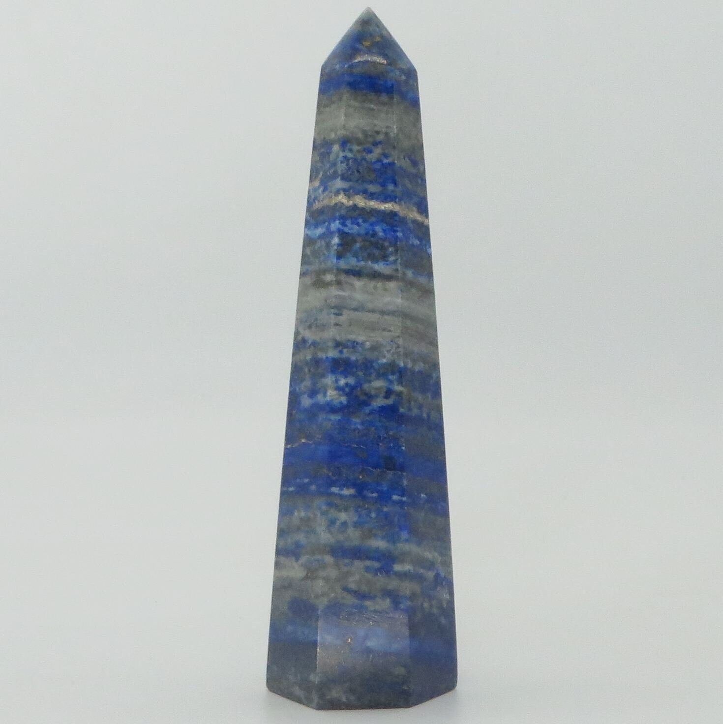 Lapis Lazuli Large Point Obelisk Tower 5 7/8" tall 317g LWOB105 - Shaman Things