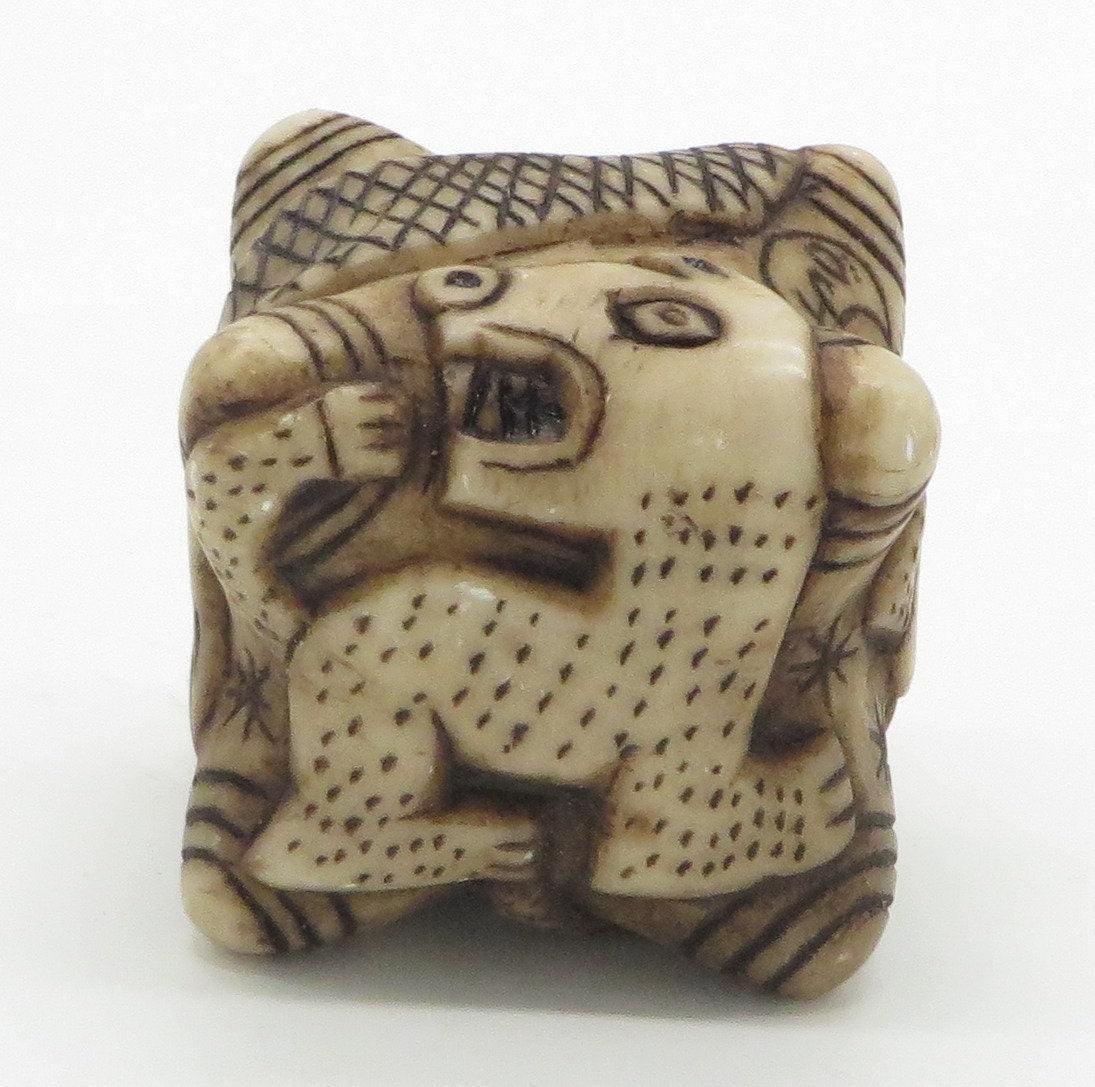 Large Alabaster Caliza Stone Chumpi Stone carving Condor Jaguar Snake hand crafted Sacred Valley Peru - Shaman Things