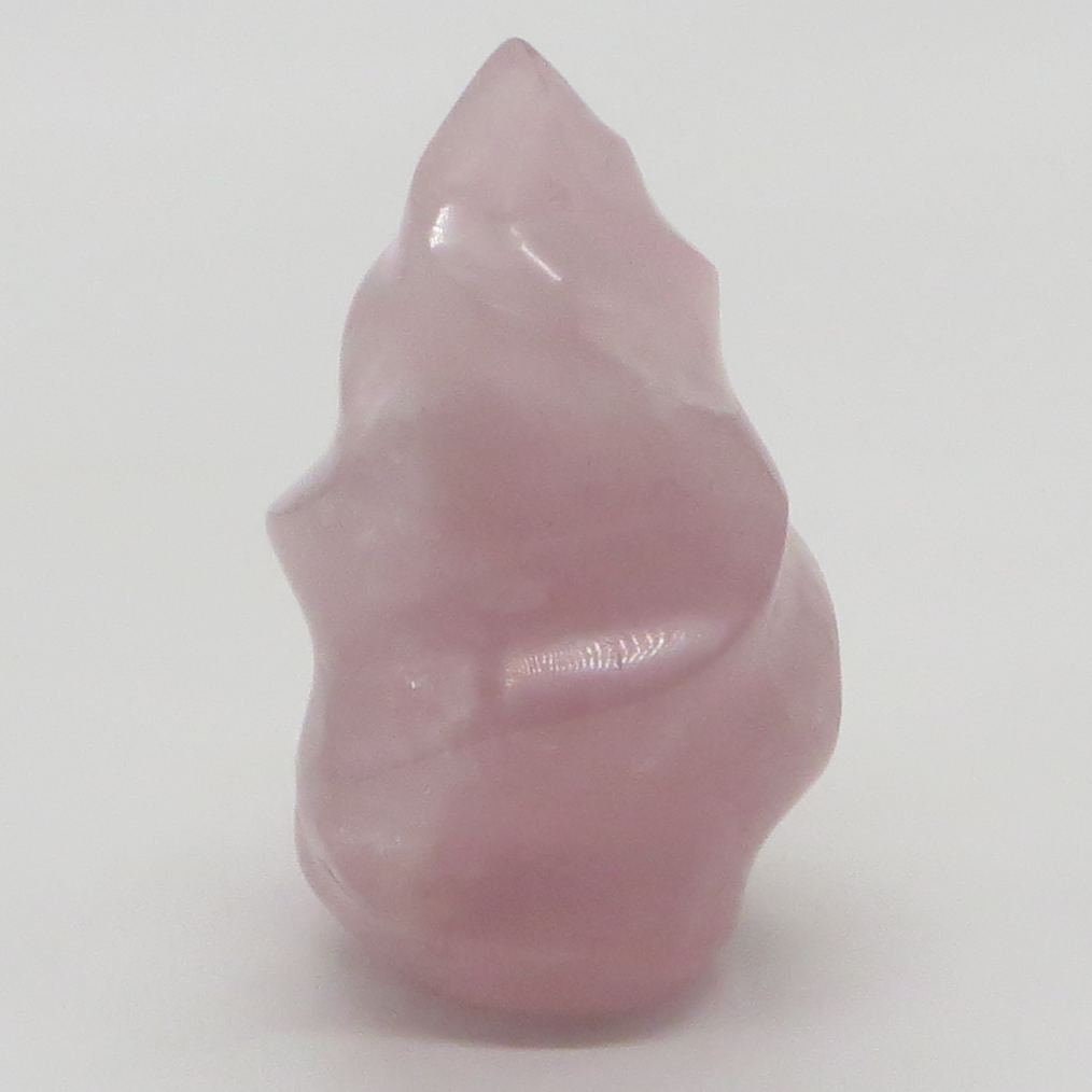 Rose Quartz Crystal Flame Obelisk Tower 4" tall 387g LWRF101 - Shaman Things